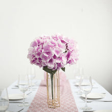 5 Bushes | Lavender Artificial Silk Hydrangea Flowers, Faux Bouquets